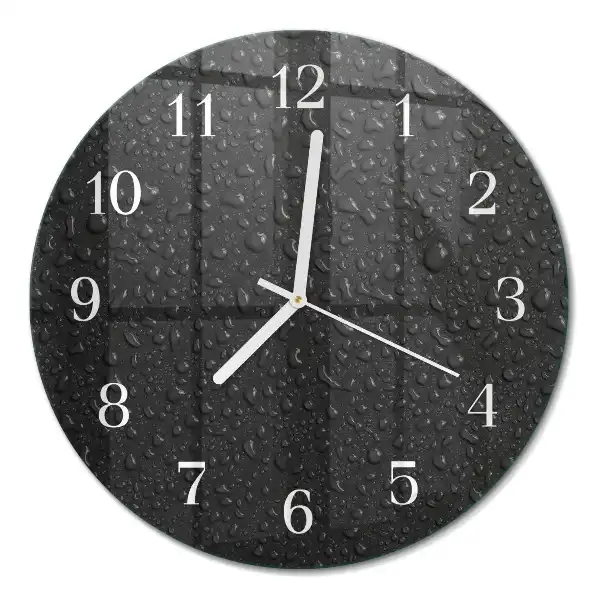 Runde wanduhr Wassertropfen
