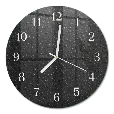 Runde wanduhr Wassertropfen