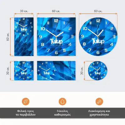Runde wanduhr Wassertropfen
