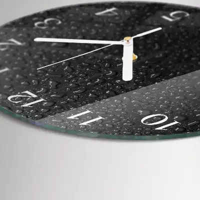 Runde wanduhr Wassertropfen