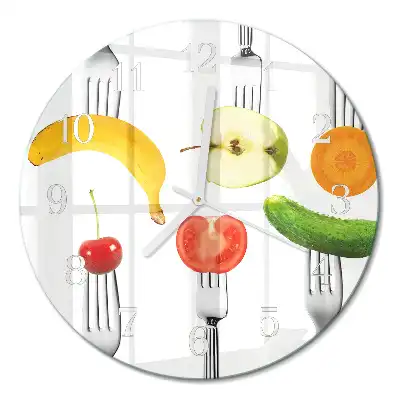 Runde wanduhr Obst
