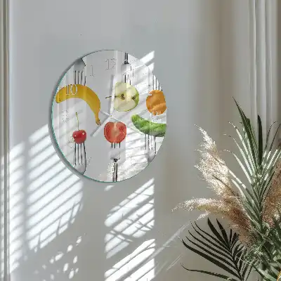 Runde wanduhr Obst