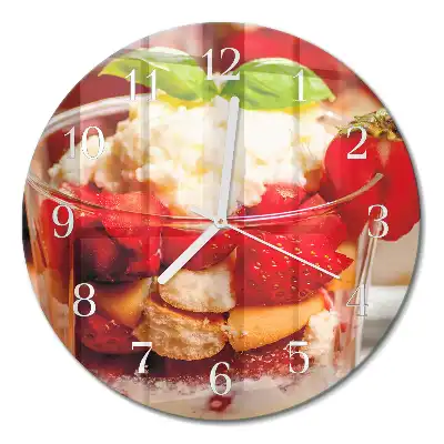 Wanduhr glas rund Obst
