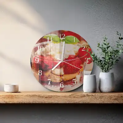 Wanduhr glas rund Obst