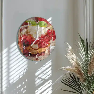 Wanduhr glas rund Obst