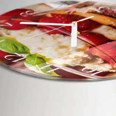 Wanduhr glas rund Obst