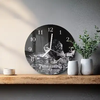 Runde wanduhr Eiswürfel