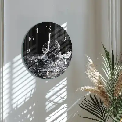 Runde wanduhr Eiswürfel