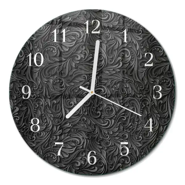 Wanduhr glas rund Muster