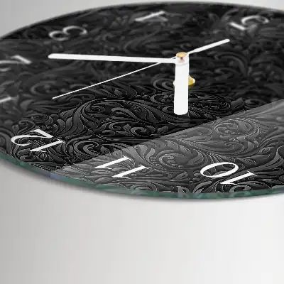 Wanduhr glas rund Muster