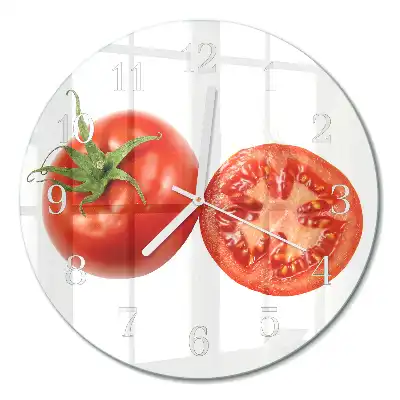 Runde wanduhr Tomaten