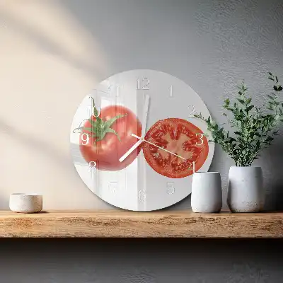Runde wanduhr Tomaten