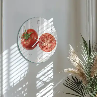 Runde wanduhr Tomaten