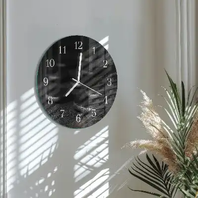Glas wanduhr mit motiv rund Zen-Steine
