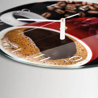 Runde wanduhr Eine Tasse Kaffee