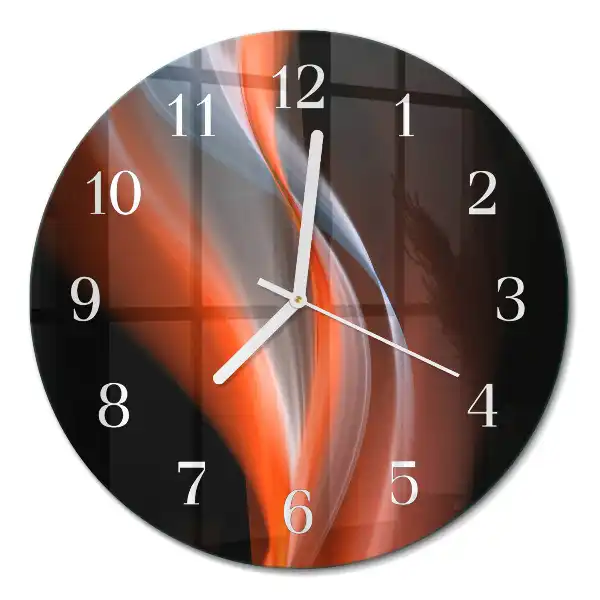 Glas wanduhr mit motiv rund Lichtwellen