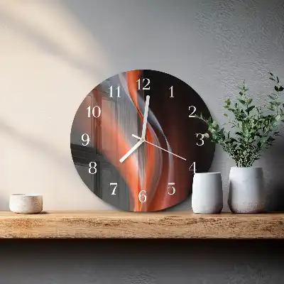 Glas wanduhr mit motiv rund Lichtwellen