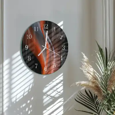 Glas wanduhr mit motiv rund Lichtwellen