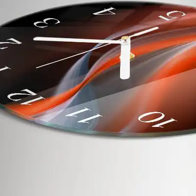 Glas wanduhr mit motiv rund Lichtwellen