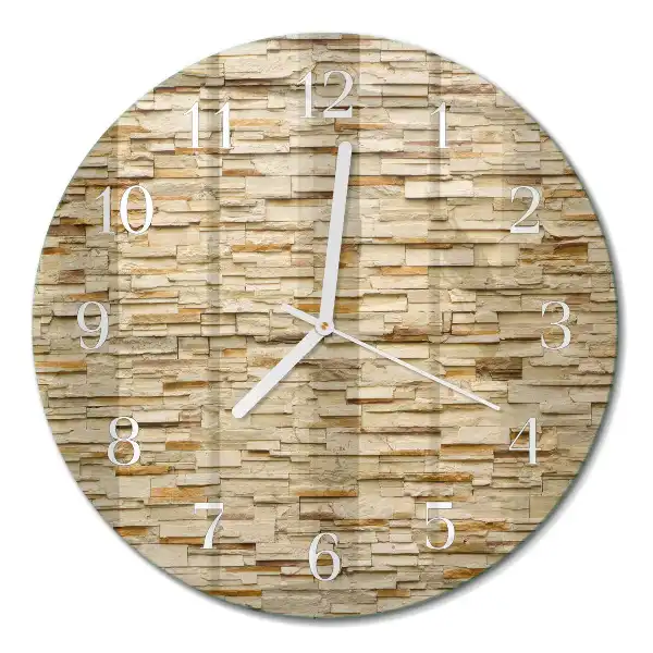 Glas wanduhr mit motiv rund Dekorativer Stein