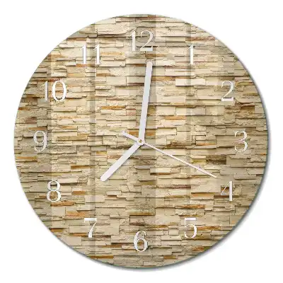 Glas wanduhr mit motiv rund Dekorativer Stein