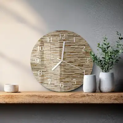 Glas wanduhr mit motiv rund Dekorativer Stein