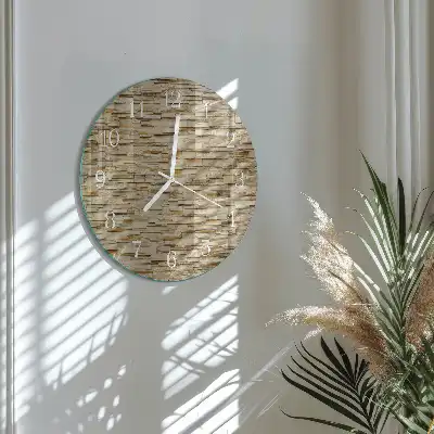 Glas wanduhr mit motiv rund Dekorativer Stein
