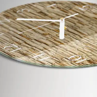 Glas wanduhr mit motiv rund Dekorativer Stein