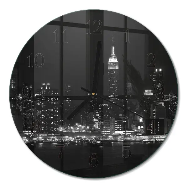 Glas wanduhr mit motiv rund Horizont