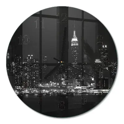Glas wanduhr mit motiv rund Horizont