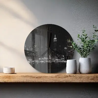 Glas wanduhr mit motiv rund Horizont