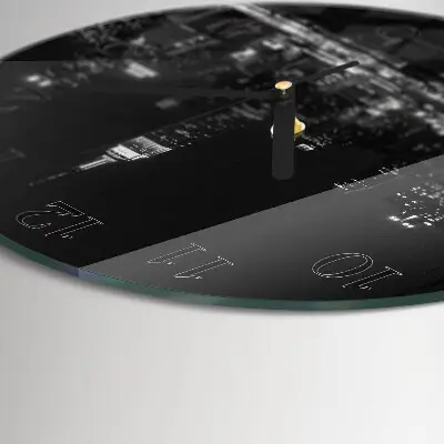 Glas wanduhr mit motiv rund Horizont