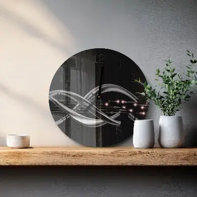 Runde wanduhr aus glas Abstraktion