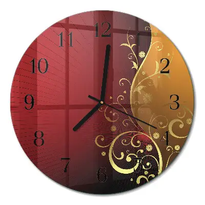 Glas wanduhr mit motiv rund Abstraktion