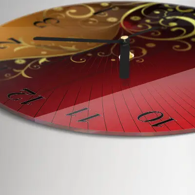 Glas wanduhr mit motiv rund Abstraktion