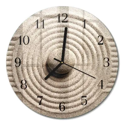 Runde wanduhr aus glas Stein