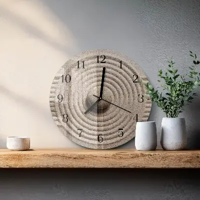 Runde wanduhr aus glas Stein