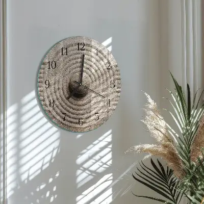 Runde wanduhr aus glas Stein