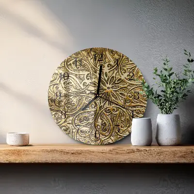 Runde wanduhr aus glas Mosaik