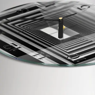Glas wanduhr mit motiv rund 3D-Tunnel