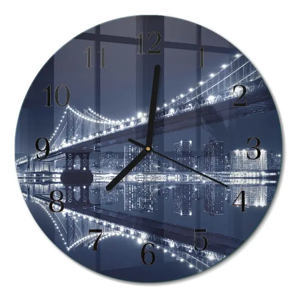 Wanduhr glas rund Brücke