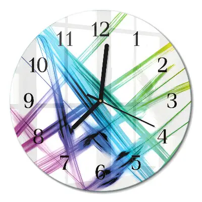 Glas wanduhr mit motiv rund Abstraktion