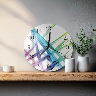 Glas wanduhr mit motiv rund Abstraktion