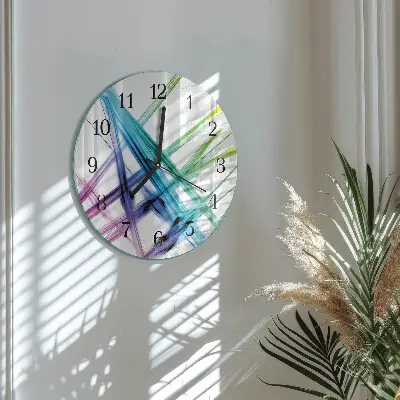 Glas wanduhr mit motiv rund Abstraktion