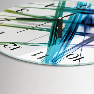 Glas wanduhr mit motiv rund Abstraktion