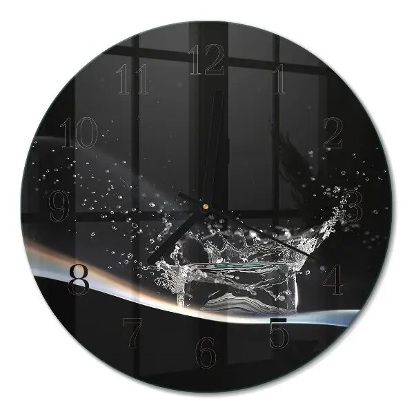 Runde wanduhr Wasser