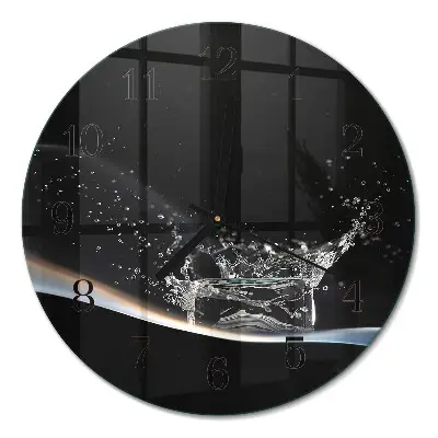 Runde wanduhr Wasser