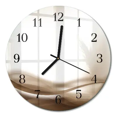 Wanduhr glas rund Abstrakte Linien
