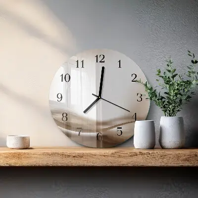 Wanduhr glas rund Abstrakte Linien