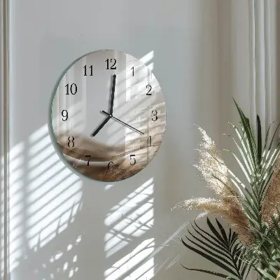 Wanduhr glas rund Abstrakte Linien